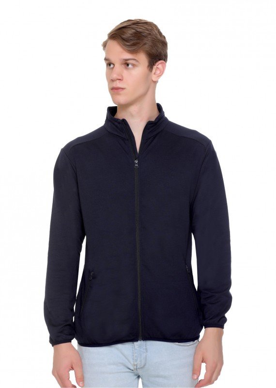 Navy Blue North Pole Sweatshirt Jacket