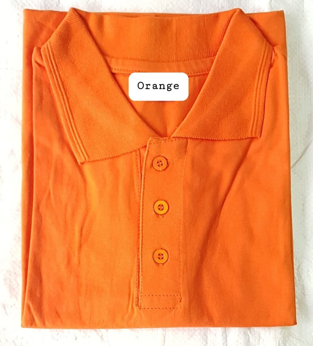 Sports Club 260 GSM Cotton Polo neck T-Shirt - Orange