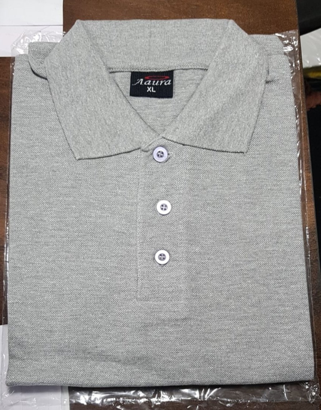 Aura Premium Polo neck T-Shirt supplier - 280 Gsm Grey Milange