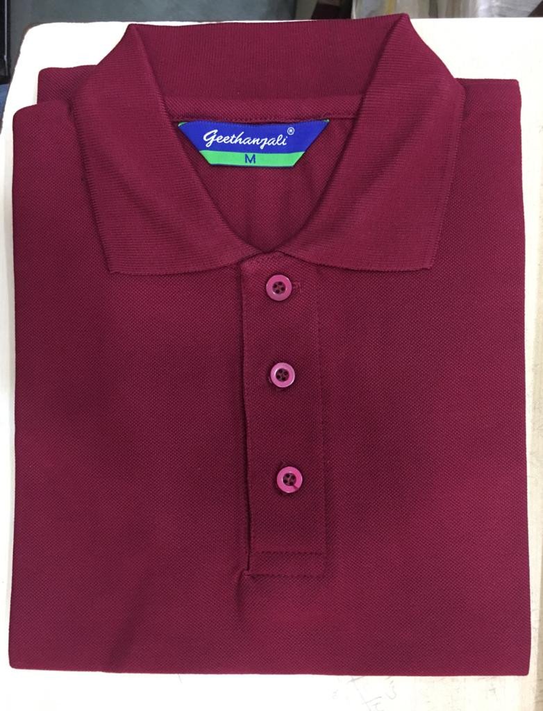 Geethanjali Polo Neck T shirt - Maroon