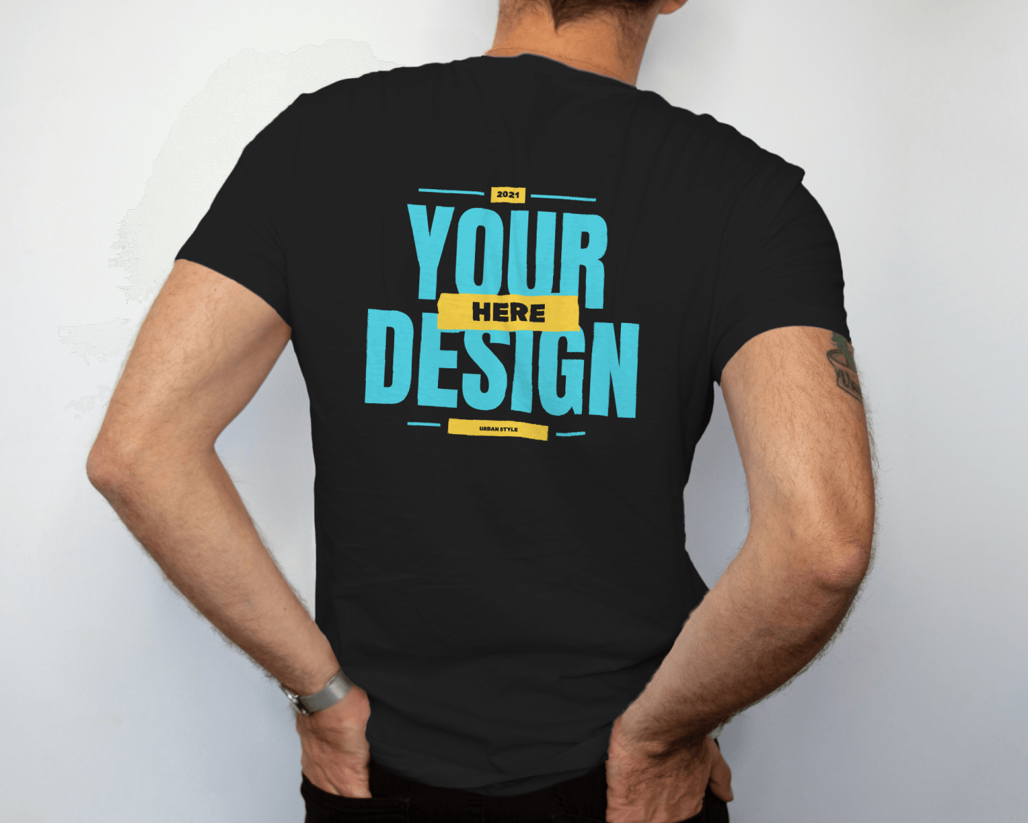 Men's Customized Back print T-shirt - Dark Green